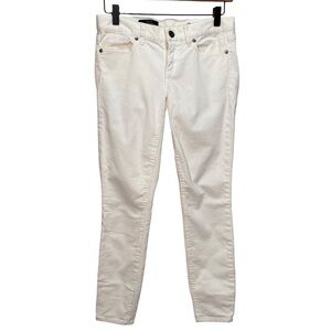 J. Crew White Corduroy Toothpick Skinny Ankle Pants Size 24